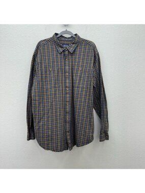 Patagonia 100% Organic Cotton Long Sleeve Plaid Button Up Shirt Mens Size XL